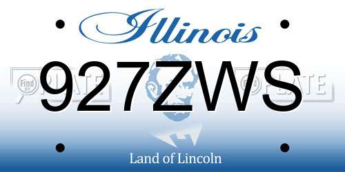 927ZWS Illinois License Plate