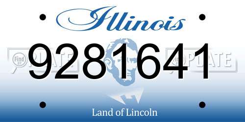 9281641 Illinois License Plate