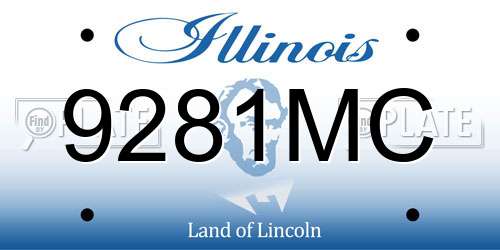 9281MC Illinois License Plate