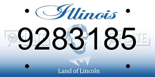 9283185 Illinois License Plate