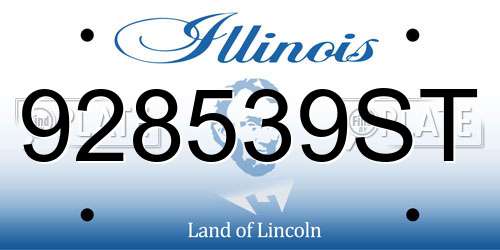 928539ST Illinois License Plate
