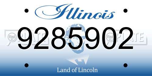 9285902 Illinois License Plate