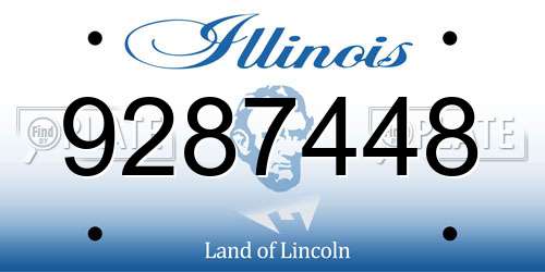 9287448 Illinois License Plate