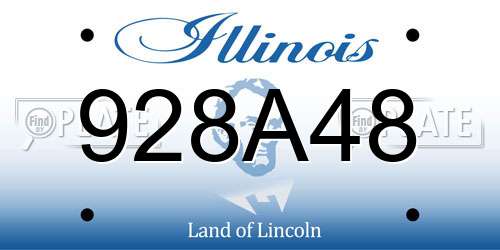 928A48 Illinois License Plate
