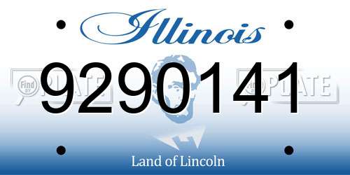 9290141 Illinois License Plate