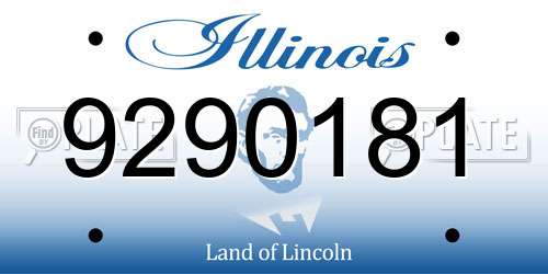 9290181 Illinois License Plate