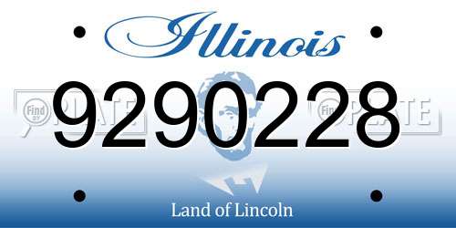 9290228 Illinois License Plate