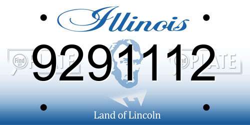 9291112 Illinois License Plate