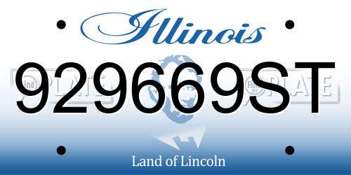 929669ST Illinois License Plate