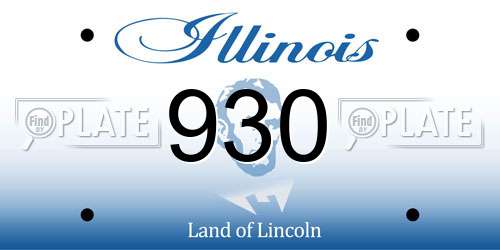 930 Illinois License Plate