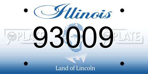 93009 Illinois License Plate
