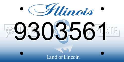 9303561 Illinois License Plate