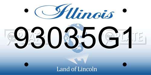 93035G1 Illinois License Plate
