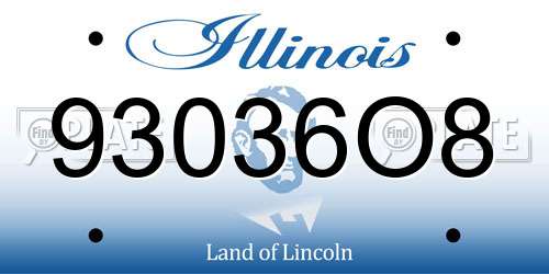 93036O8 Illinois License Plate