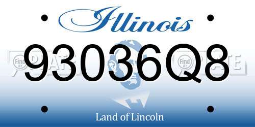 93036Q8 Illinois License Plate