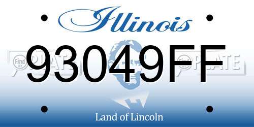 93049FF Illinois License Plate