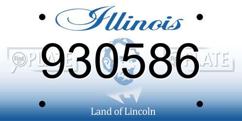 930586 Illinois License Plate