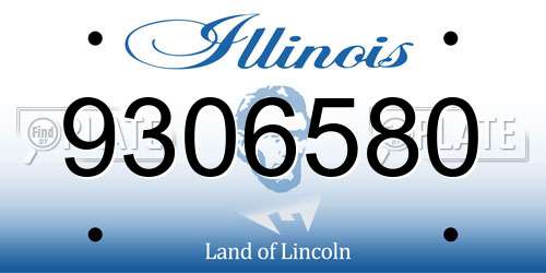 9306580 Illinois License Plate