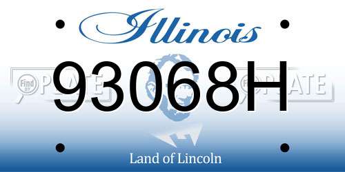 93068H Illinois License Plate