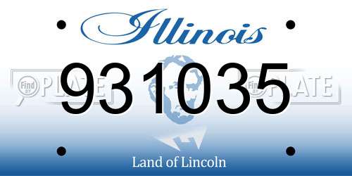 931035 Illinois License Plate