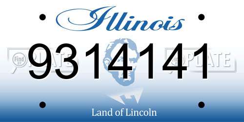 9314141 Illinois License Plate