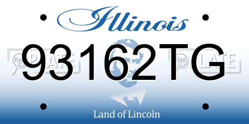 93162TG Illinois License Plate