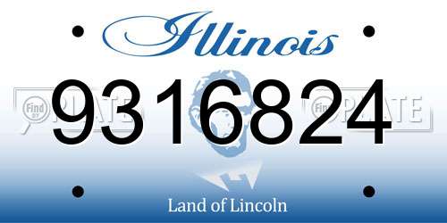 9316824 Illinois License Plate