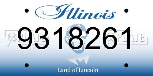 9318261 Illinois License Plate