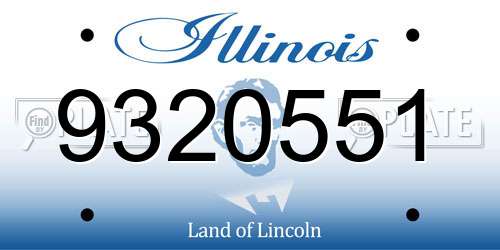 9320551 Illinois License Plate