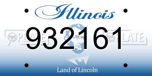 932161 Illinois License Plate