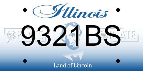 9321BS Illinois License Plate