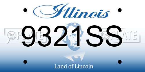 9321SS Illinois License Plate