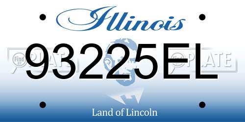 93225EL Illinois License Plate