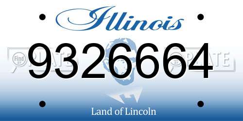 9326664 Illinois License Plate