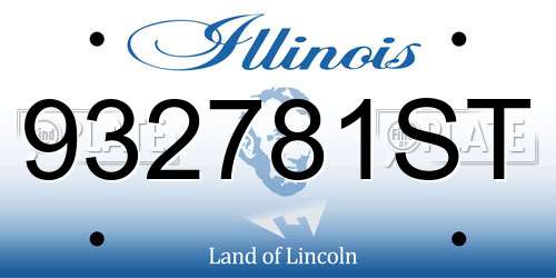 932781ST Illinois License Plate