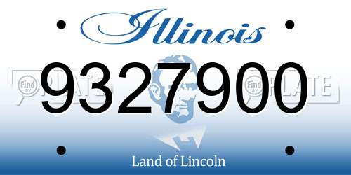 9327900 Illinois License Plate