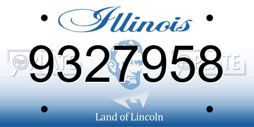 9327958 Illinois License Plate