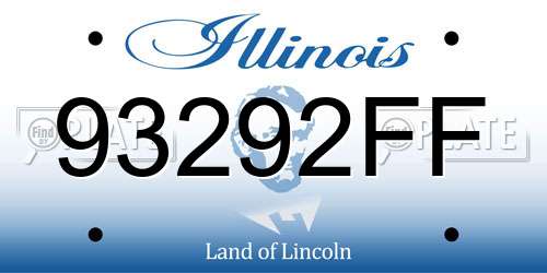 93292FF Illinois License Plate