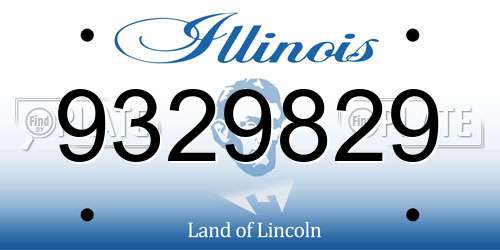 9329829 Illinois License Plate