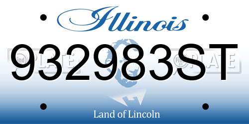932983ST Illinois License Plate