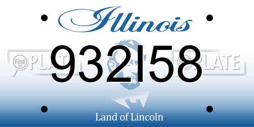 932I58 Illinois License Plate