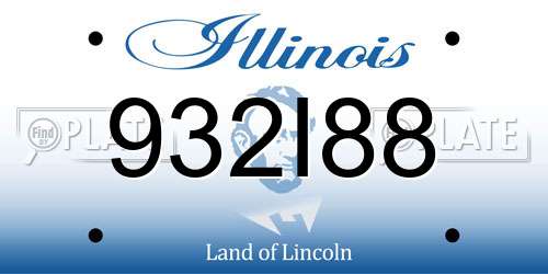 932I88 Illinois License Plate