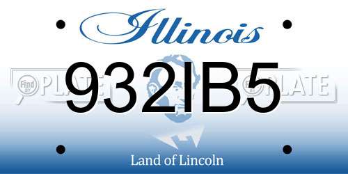 932IB5 Illinois License Plate