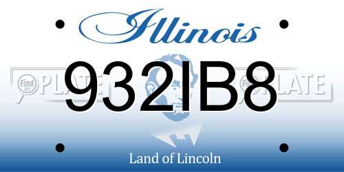 932IB8 Illinois License Plate