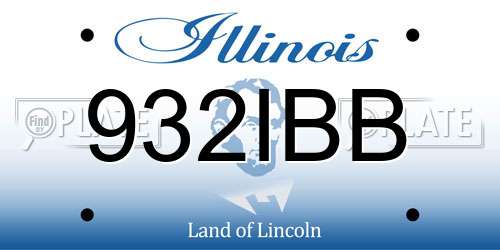932IBB Illinois License Plate
