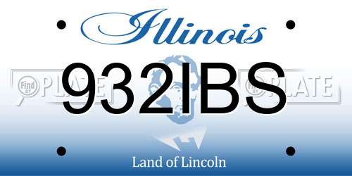 932IBS Illinois License Plate