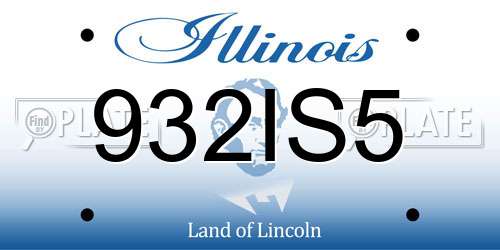 932IS5 Illinois License Plate