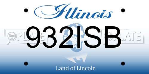 932ISB Illinois License Plate