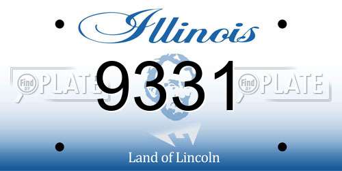 9331 Illinois License Plate