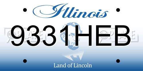 9331HEB Illinois License Plate